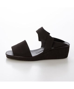 MODE ET JACOMO <D'ICI>ストレッチクロスウェッジサンダル ダークブラウン