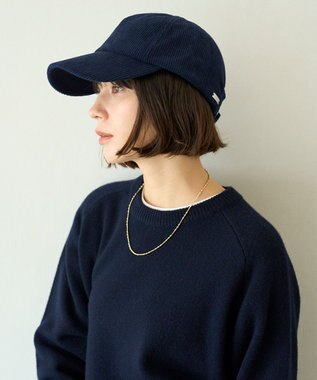 UNFILO コーデュロイ キャップ ネイビー