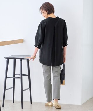 自由区 【XSサイズ～/洗える】365DENIM ストレートスリム パンツ ライトグレー系