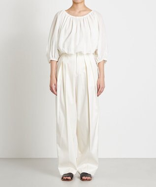 NAVE 【Nave　洗える】シアーリリーブラウス ホワイト系