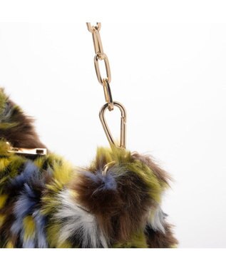 UNBILLION カシュカシュ cachecache / 花柄エコファーチェーンショルダー イエロー