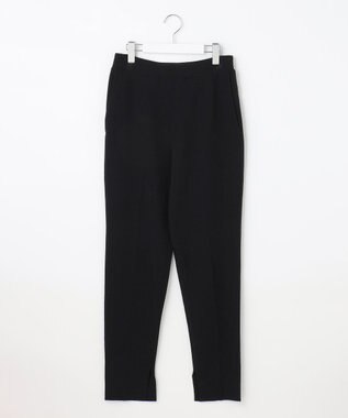 自由区 【洗える/セット可】レーヨンストレッチ テーパードパンツ ブラック系