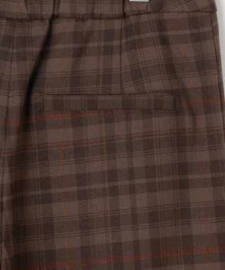 J.PRESS LADIES S milledタータンラメチェック クロップド パンツ ブラウン系