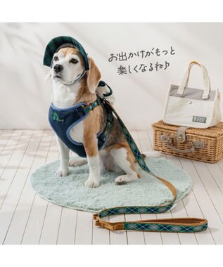 PET PARADISE ペットパラダイス リュックハーネス 《アーガイル柄》 Ｍ ホワイト