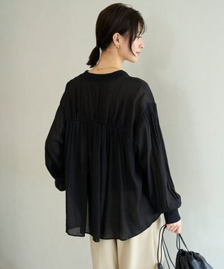 【新品】ATTIRARE トップス ブラウス シアー カーディガン ブラック M antiqua シアーカーディガン カーディガン レディース トップス