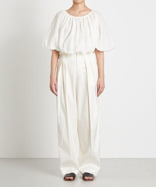 NAVE 【Nave　洗える】シアーリリーブラウス ホワイト系