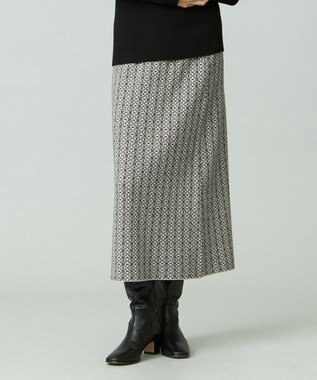 J.PRESS YORK STREET 【WOMEN】ANTI PILLING  JACQUARD スカート グレー系5