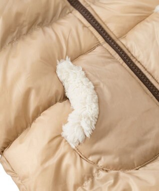 MIKI HOUSE HOT BISCUITS 【80-120cm】 高機能 グースリー素材 中綿ジャンパー ベージュ