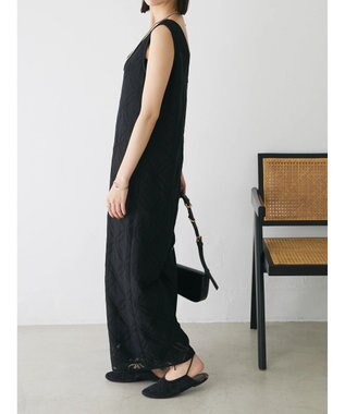 Green Parks クラシックレースロンパース Black