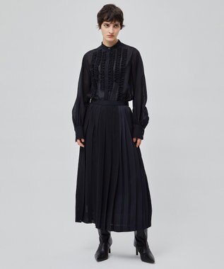 BEIGE， MOYE / プリーツスカート Navy×Navy