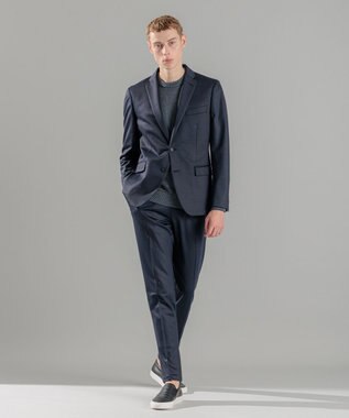 JOSEPH HOMME 新素材【抜群のストレッチ性/セットアップ対応可】スプリングウールジャージー / PEGG CONVERTIBLE ネイビー系