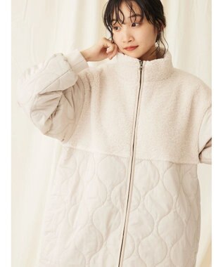 CRAFT STANDARD BOUTIQUE ボア＆キルティングスタンドコート Ivory