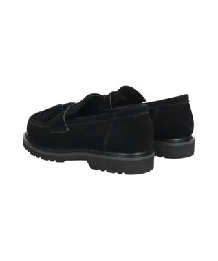 Bridget Birkin 【PARADIS COULEUR】オブリークトウタッセルローファー ブラックスウェード