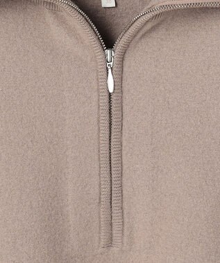 自由区 L 【SHIHOさん着用】ボイルドウールハーフジップ ニット モカ