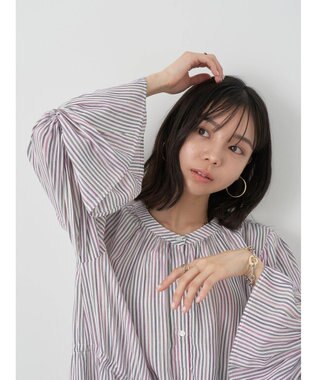 earth music&ecology マルチストライプワンピース Off White