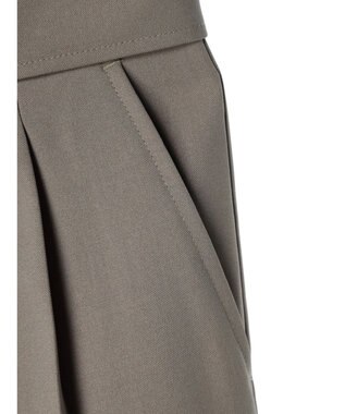 CRAFT STANDARD BOUTIQUE ポリエステルツイルベルテッドパンツ Gray Beige