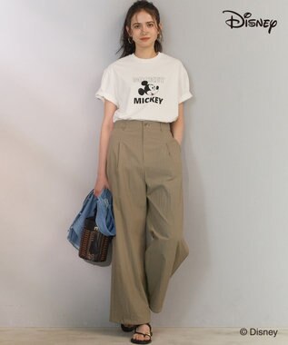 23区 【SLOW/一部店舗限定】Mickeyデザイン Tシャツ オフホワイト