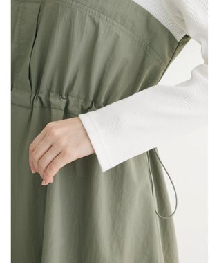 Green Parks ドロストドッキングワンピース Khaki