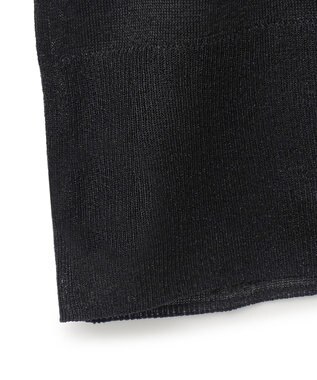 ICB 【MAG×スタイリストコラボ】シャイニーシアーニット×サテンストレートパンツ ブラックニット×ベージュパンツ