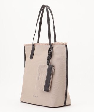 LA BAGAGERIE 【MONICA】A4フリンジキャンバストート グレージュ×ブラック