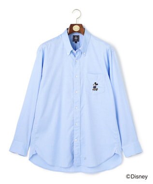 J.PRESS MEN 【DISNEY COLLECTION】【UNISEX】ピンオックス シャツ/ B.D. / ミッキーマウス サックスブルー系