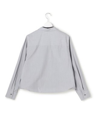 ICB L 【洗える】レイヤードシャーティング ブラックストライプ系