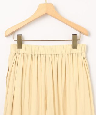 組曲 【洗える】ギャザーライトデシン パンツ ロング丈 イエロー系