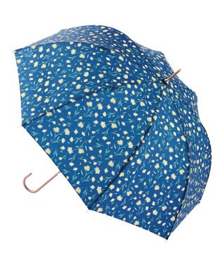 MOONBAT estaa 【耐風】長傘 ダンシングフラワー UV ネイビーブルー