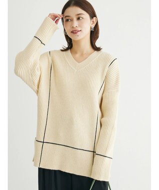 Green Parks ・Ｐｅｔｉｔ　Ｆｌｅｕｒ　Ｖネックラインニットチュニック