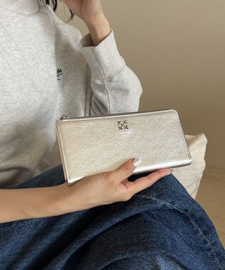 russet ミニモノグラムプレートロングウォレット(SO-418) Silver