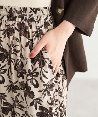 YECCA VECCA アートプリントスリットワイドパンツ Multi