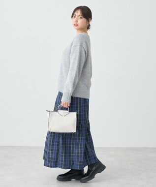 earth music&ecology スパンコールシャギーＶネックプルオーバー Gray