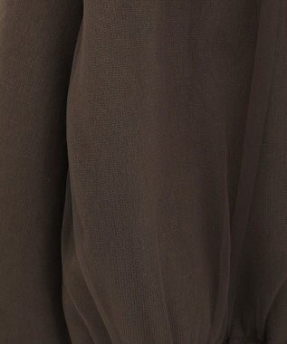 Green Parks チュールドッキングＶネックニットカーディガン Brown