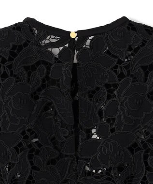 BEIGE， CITRINE / エンブロイダリーレースノースリーブブブラウス Black