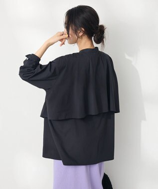 CRAFT STANDARD BOUTIQUE バックフリルシャツ Black