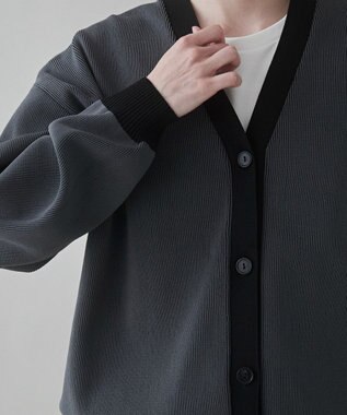 WEGO クリアライトリバーシブルカーディガン ブラック