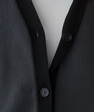 WEGO クリアライトリバーシブルカーディガン ブラック