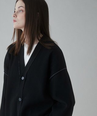 WEGO クリアライトリバーシブルカーディガン ブラック