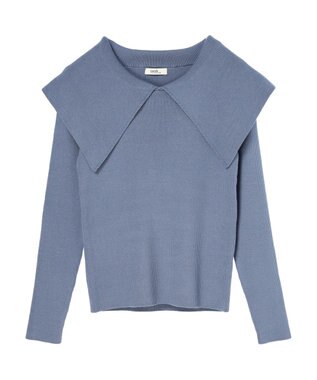 earth music&ecology ＢＩＧカラーニットプルオーバー Sax