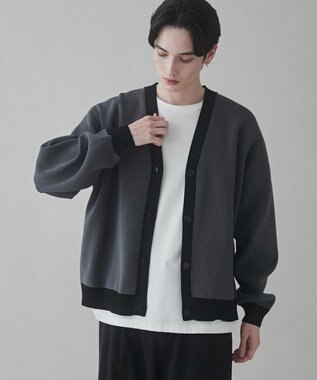 WEGO クリアライトリバーシブルカーディガン ブラック