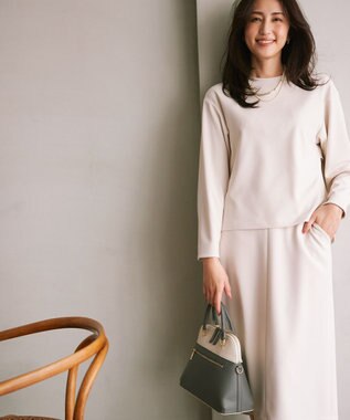 組曲 【ショルダーベルト付き】ボストンハンドバッグ グレー系