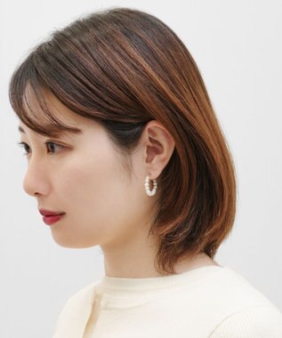 PEARL HOOP PIERCED EARRINGS 淡水バロックパール ピアス / TOCCA