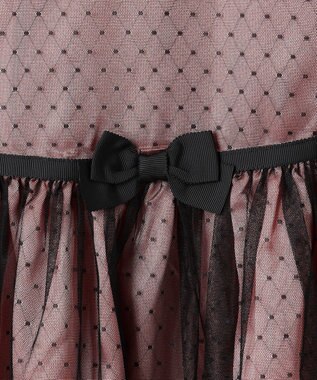 組曲 KIDS 【150-160㎝】チュールドット ドレス ピンク系5