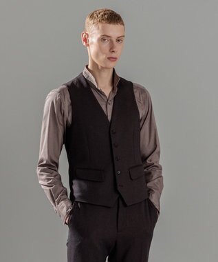 JOSEPH HOMME 【LEON 掲載】ウーステッドモックロディ ジレ キャメル系