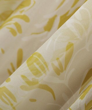 YECCA VECCA ボタニカル柄シアーロングスカート Yellow