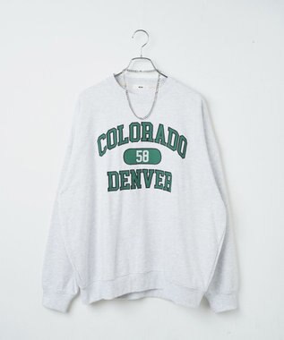 WEGO アクセ付きグラフィックプルオーバー グレー