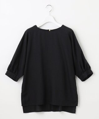 自由区 【洗える・XSサイズあり】テンセルリネンデニム  ブラウス グレー系