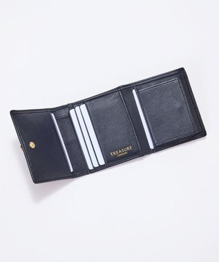 TOPKAPI 【TREASURE TOPKAPI】ソフトレザー ベルトデザイン 三つ折り財布　 ブラック