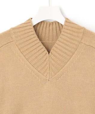 J.PRESS YORK STREET 【UNISEX】Vネックプルオーバー ニット ベージュ系