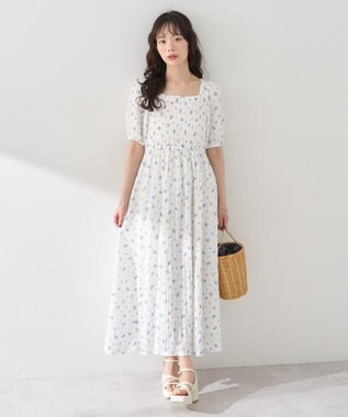 バックリボンシャーリングワンピース / earth music&ecology